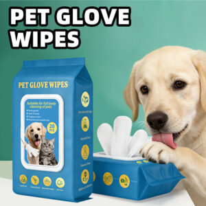 serui 20pcs pet no rinse glove wipes | disposable cleaning gloves for dogs & cats, bulk & custom orders